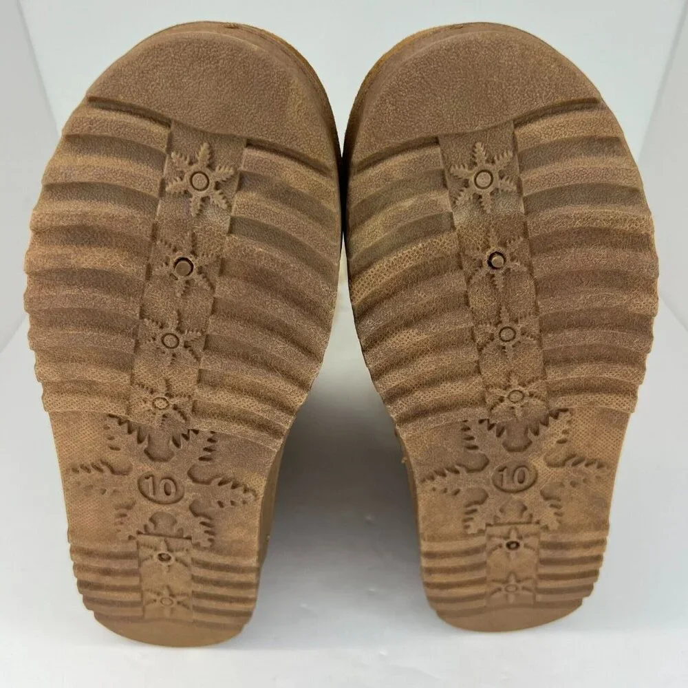 SO Womens Kohls Abigail Chestnut Brown Solid Faux Suede Fur Size 10 Winter Boots